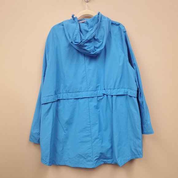 J. Crew Zip Front Perfect Lightweight Perfect Rain Jacket Sky Blue - Picture 5 of 12